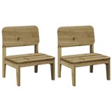 VidaXL Tuinstoel Terras Grenenhout 60x52.5x72 cm (2 stuks)