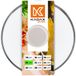 KADAX Glazen Deksel Met Siliconen Handvat, Hittebestendig, Diameter 20 cm, Beige
