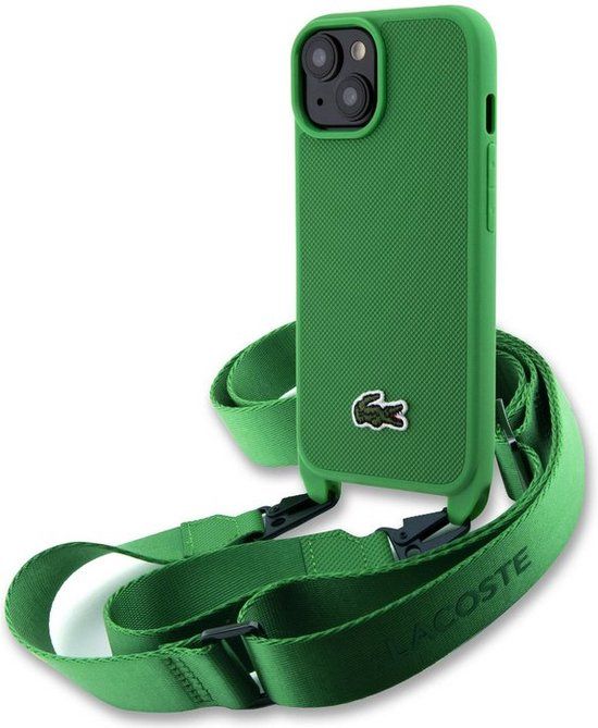 Lacoste Petit Pique Crossbody Back Case - Apple iPhone 15 - Green