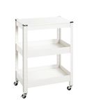 HAKU serveerwagen wit metaal 50 x 75 x 32 cm (b x h x d) modern