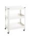 HAKU serveerwagen wit metaal 50 x 75 x 32 cm (b x h x d) modern