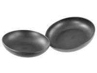 CreaTable, 24061, Serie Uno Black, 2-delige serviesset voor 2 personen, serveerschalen set van steen, vaatwasmachinebestendig en magnetronbestendig, gemaakt in Portugal