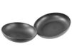 CreaTable, 24061, Serie Uno Black, 2-delige serviesset voor 2 personen, serveerschalen set van steen, vaatwasmachinebestendig en magnetronbestendig, gemaakt in Portugal