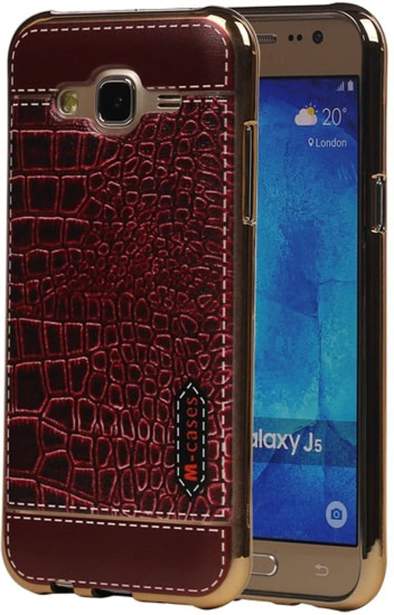 Best Cases M-Cases Bruin Krokodil Design TPU back case hoesje voor Samsung Galaxy J5 2015
