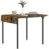 Pangivo Table À Manger Extensible Style Industriel Avec Abattants Pour 2-4 Personnes 120 X 79 Cm