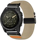 By Qubix - Nylon bandje met parachute sluiting - Beige - 22mm Quickfit - Geschikt voor Garmin Forerunner 745 / 935 / 945 / 955 / 965