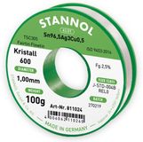 Stannol Kristall 600 Fairtin Soldeertin, loodvrij Loodvrij Sn96,5Ag3Cu0,5 REL0 100 g 1 mm