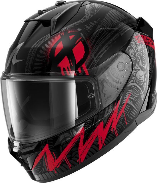 Shark D-Skwal 3 Shiever Helm - Zwart/antraciet/rood - XXL