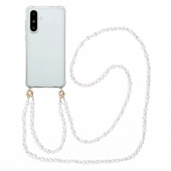 imoshion Backcover met koord + armband voor de Samsung Galaxy A36 - Parels Hartjes