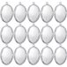 Merkloos / Sans marque 15x Transparante kunststof eieren decoratie 6 cm - Knutselen DIY eieren vullen - Pasen thema plastic vulbare paaseieren
