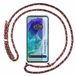 Transparante Samsung Transparante beschermhoes voor Samsung Galaxy M55 5G, met koord in roze/goud