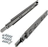 SOTECH 5 paar volledig uittrekbare geleiders KV-25-H35-L350-NF-MS 350 mm standaard uitvoering, draagvermogen 25 kg, telescopische geleider incl. schroefset