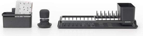 Brabantia SinkSide Afwasset Compact - 4-delig - Dark Grey