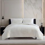 Vera Wang Natuurlijk zachte katoenen bijpassende kussenslopen, knapperig en glad met een lichtgewicht gevoel, 3-delige bedset, Signature Beige, King