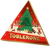 Toblerone Tiny Triangle Adventskalender - Driehoekige Kersteditie Chocolademix van Tiny Classic, Dark & White - 200g