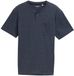 Tom Tailor Henley T-shirt met borstzak - Maat S - sky captain blue white melange