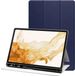 Selected by GSMpunt.nl Samsung Tablet Hoes Geschikt voor Samsung Galaxy Tab S7 / S8 | Luxe Tri-Fold Book Case | Kunst Leren Bescherm Hoes | Standaard Functie | Blauw