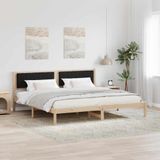 Maison Exclusive - Cadre de lit, noir, 200 x 200 cm, bois de pin massif