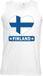 Bellatio Decorations Finland singlet shirt/ tanktop met Finse vlag in hart wit heren L