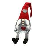 Decoratieve Anna Pluche/Vilten Kabouter Deurstopper - 17 x 11 x 57 cm