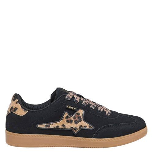 ONLY Only Onlsandra suèdelook sneakers - zwart/panter