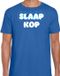 Bellatio Decorations T-shirt voor heren - slaapkop - blauw - carnaval/foute party XXL