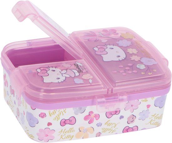 Stor Hello Kitty en Kuromi Kinderlunchbox – Broodtrommel met 4 vakken