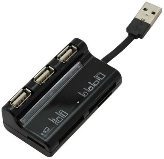 Out of the Box USB-kaartlezer alles-in-een en 3 port USB-hub USB 2.0 ON410