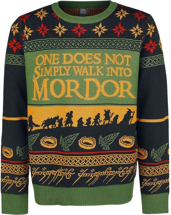 The Lord Of The Rings Walk Into Mordor Heren Christmas jumper - meerkleurig - S