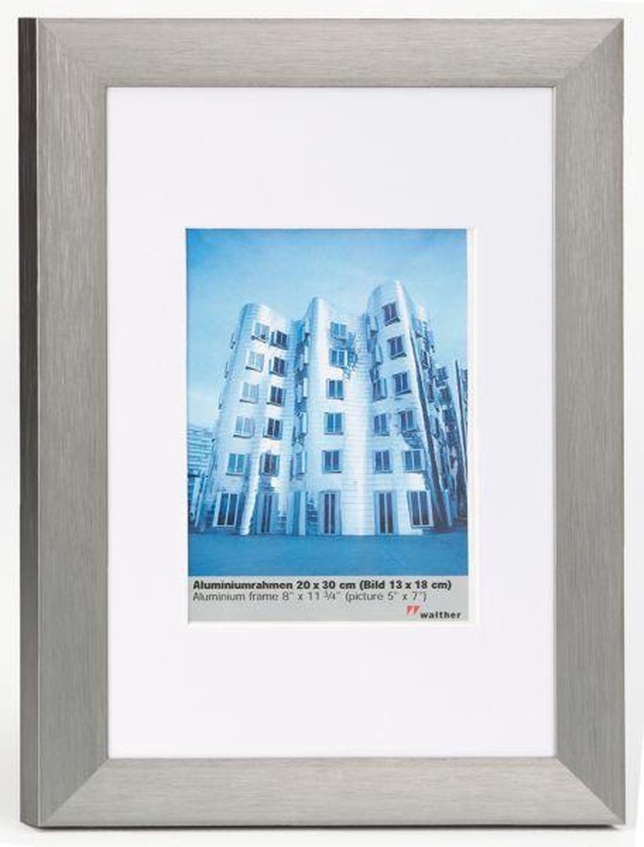 Walther Aluline Fotolijst - Fotoformaat 13 x 18 cm - Staal
