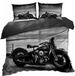 Comfort Premium 3D Housse de couette Coton Satin 200x220 cm Motor 131 Gris