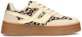 POSH by Poelman GEORGIA Dames Sneakers - Bruin met dierenprint