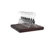 Amazon Basics Hanger voor broek, hout, set van 10, 25 cm, kersrood