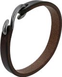 vidaXL Leren Riem Donkerbruin 200 x 0,8 cm