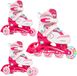 RAVEN Lia Pink Patins à roulettes 3-en-1 pour enfants Taille 27-30 avec roue LED