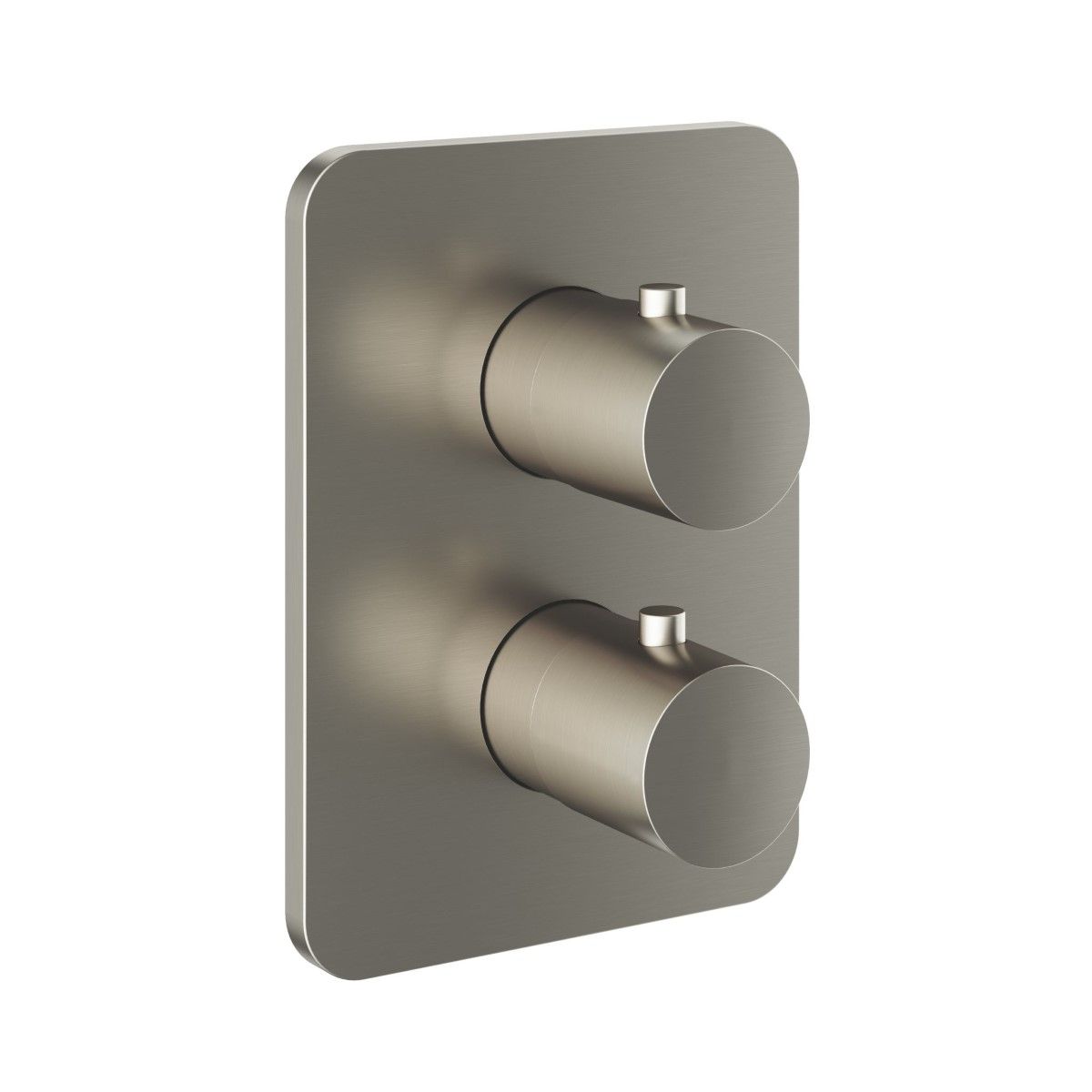 Hotbath Gal Inbouw Thermostatisch Afbouwdeel Rond Geborsteld Nikkel PVD