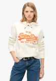Superdry - Dames Hoodie met geborduurd Vintage neonlogo en grafische print