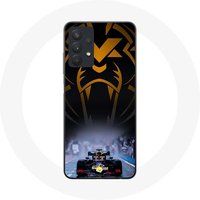 Samsung Galaxy A32 5G hoesje Formule 1 Sebastian Vettel F1 Racing Driver Zwart Maniacase
