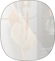 WOOOD Philou Mirror - Glass/Metal - Black - 60x55x0.5 - Industrial Style - Wall Mirror