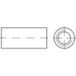 TOOLCRAFT 1069498 Manchon de raccordement M6 30 mm Inox A2 50 pièce(s)
