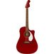 Fender Redondo Player Candy Apple Red WN White Pickguard - Westerngitaar