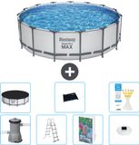 Bestway Rond Steel Pro MAX Zwembad - 457 x 122 cm - Grijs