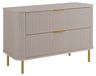 3xE living Meuble sous-vasque sur pieds 100 cm, cachemire, pieds dorés