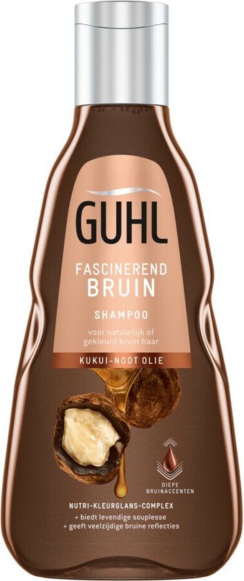 Guhl Fascinerend Bruin Shampoo - 4 x 250ml - Brunettes - Voordeelverpakking
