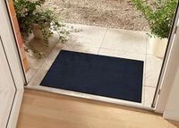 Tapeso Effen deurmat wasbaar 30°C - zwart 90x150 cm