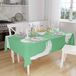Bonamaison Tafelkleed, Anti-Mold, Sneldrogend, Waterdicht, 100% Polyester Tafellaken, Petroleum Groen, Wit, 140 x 160 Cm