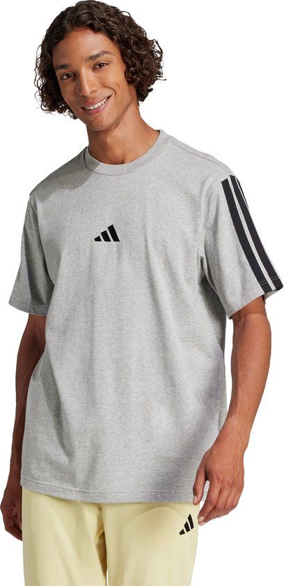 adidas Sportswear Essentials 3-Stripes Single Jersey T-shirt - Heren - Grijs