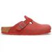 Birkenstock Sabots Boston en suède estampé
