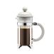 Bodum Caffettiera 3 Cup Franse pers koffiezetapparaat, wit, 0,35 l, 12 oz