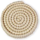 Merkloos / Sans marque Wol crepe stof - wit - 100 cm